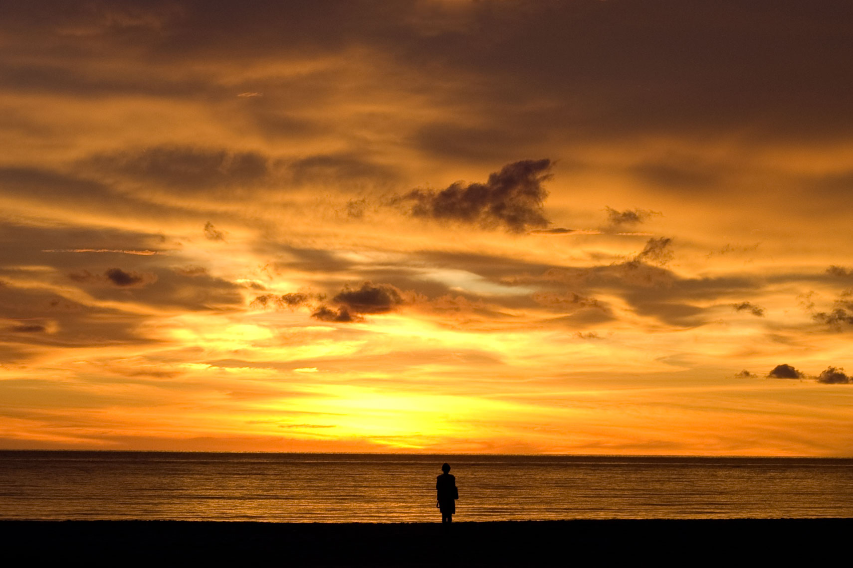 Sunset at Kota Kinabalu beach
